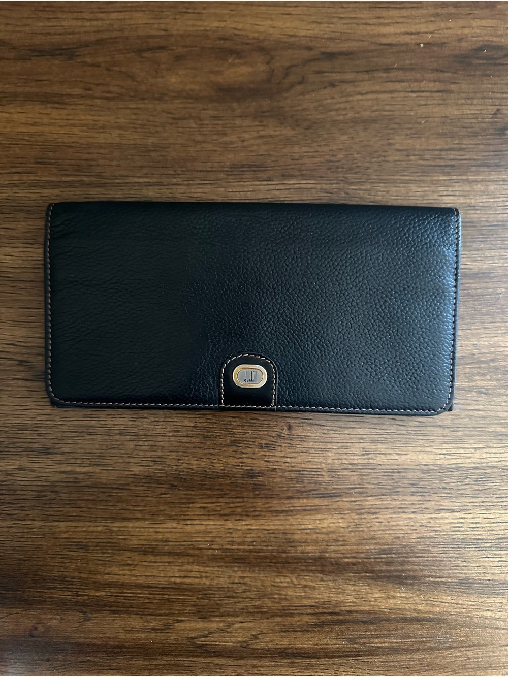 Dunhill Black Leather Long Wallet
